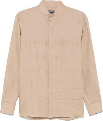 Ermenegildo Zegna Camicia in lino - Marrone
