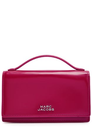 Marc Jacobs The Glam Mirror Mini Glossed Leather Cross-body bag - Pink - One Size