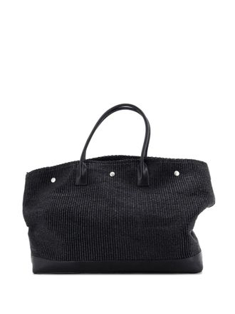 Saint Laurent Rive Gauche Shopper Raffia Large tote bag - Zwart