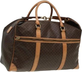 Celine Pre-owned Weekend Bags, female, Brown, Size: ONE SIZE Pre-owned Vintage Canvas Weekend Bag