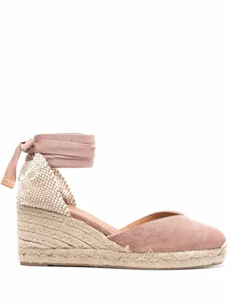 Castaner Chiara espadrilles met sleehak - Roze
