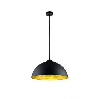 Trio Romino Ii Suspensi&oacute;n Moderna Negro Oro &Oslash;50 Cm 1xe27 Iluminaci&oacute;n