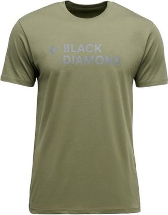 Black Diamond Mini Stacked S/S Tee T-Shirt f&uuml;r Herren | oliv