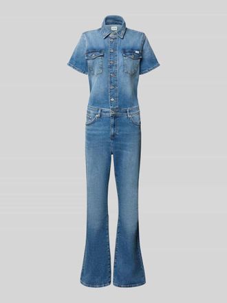Mustang Jeans Mustang Flared Denim-Jumpsuit Modell KIMMY in Jeansblau, Gr&ouml;&szlig;e XL