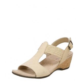 Vionic Womens Kaytie Wedge Sandals In Semolina