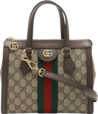 Gucci Pre-owned Gucci Small GG Supreme Web Ophidia Satchel Ladies XCWE0TDDH3CU9Z3N