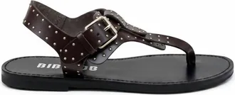 Bibi Lou Womens Biscott Falt Open Toe Sandal In Brown