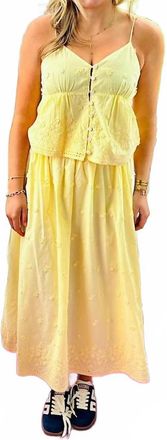 Sadie & Sage Beachglass Embroidered Maxi Skirt In Yellow