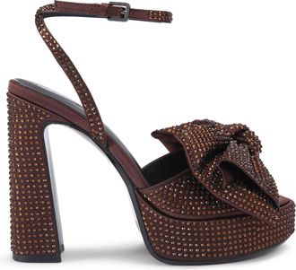 Kurt Geiger Womens Style Sandals - Brown Fabric - Size UK 5