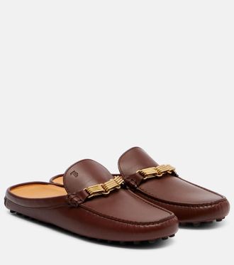 Tod's Chain-detail leather mules