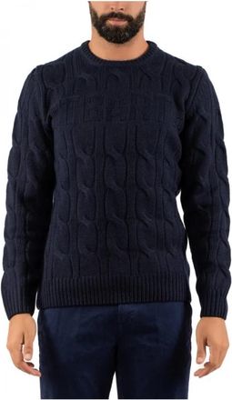 Saint Barth Maglia - Heren - Ronde hals truien - Blauw - L - Truien & Vesten