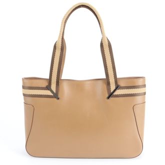 Gucci Brown Leather Handbag Tote Bag (Pre-Owned)