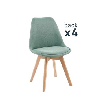 Klast Packs 4 sillas tela menta 49 x 82 cm