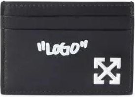 Off-white Porta carte con citazione Jitney bianco sporco