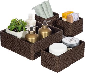 Sorbus Set Of 4 Rope Storage Baskets