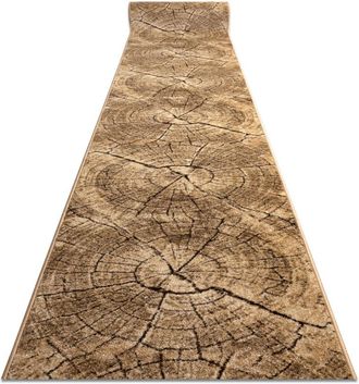 RugsX Rugsx - Alfombra De Pasillo Karmel Tronko &Aacute;rbol Madera - La Nuez 100 Cm Beige 100x230 Cm