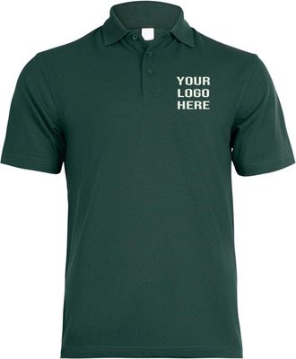 Generic Personalised Embroidered Premium Adults Unisex Eco Recycled Polo Shirt, Free Left Chest Text And Your Customised Logo Poloshirt, 50% Recycled Polyeste