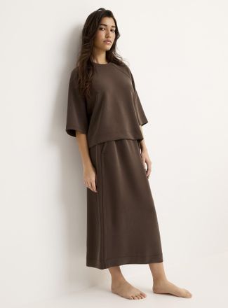 Miiyu Womens Peach-skin lounge skirt