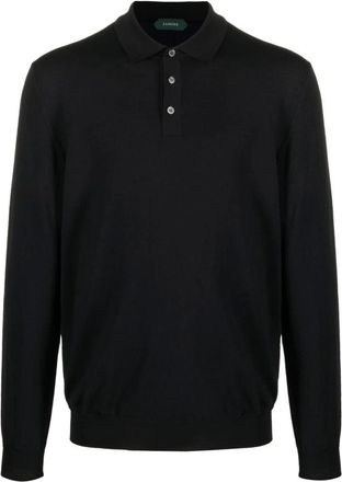 Zanone Classic Polo Shirt in Navy