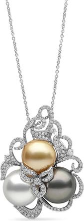 Yoko London Pendente Duchess con perle e diamanti - Argento