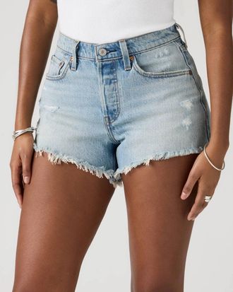Levi's 501 Shorts Womens Got Looks Denim Cotton Wash High Rise GBO3821
