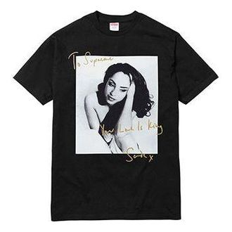 SUPREME SS17 Sade Tee Black Character Printing Short Sleeve Unisex SUP-SS17-08