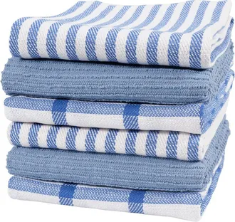 KAF Home Kaf Home Premium Flat & Terry Kitchen Towel Set Of 6