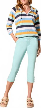 Tribal Pull-On Capris Pants In Oasis