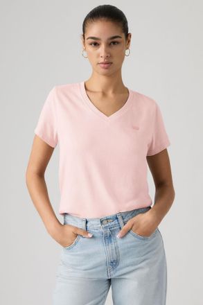 Levi's Camiseta de algod&oacute;n con cuello de pico Favorite - Mujer - 2XS - Rosa / Crystal Pink