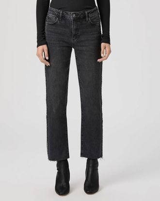 Paige Mason Ankle Straight Jean In Glitz Black Embellised