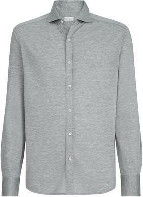 Brunello Cucinelli Spread collar shirt in Grey at Nordstrom, Size Xxx-Large Eu