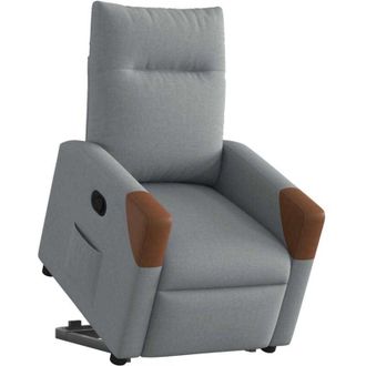 vidaXL Vidaxl - Sill&oacute;n Reclinable Elevable De Tela Gris Claro
