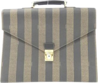 Fendi Pre-owned Handbags, female, Brown, Size: ONE SIZE Pre-owned Canvas fendi-bags