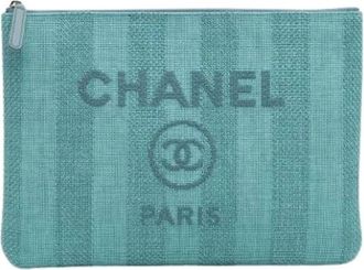 Chanel Pre-owned Clutches, female, Blue, Size: ONE SIZE Pre-owned Vintage Clutch