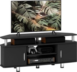 HOMCOM Homcom - tv Unit Cabinet with Storage Shelves Entertainment Center Black