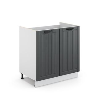 Vicco Armario Bajo Para Fregadero Fame-line, Antracita Casa De Campo, 80 Cm Sin Encimera Vicco