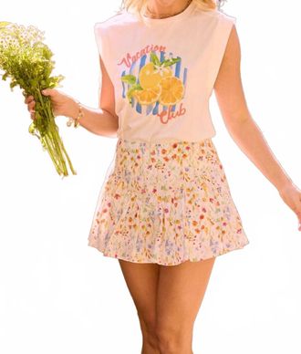 Skies Are Blue Clothing Vacation Club Embroidered Top In Multi
