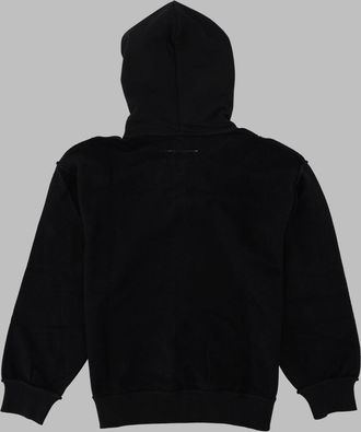 Maison Margiela Logo Zip-Up Hoodie - Black