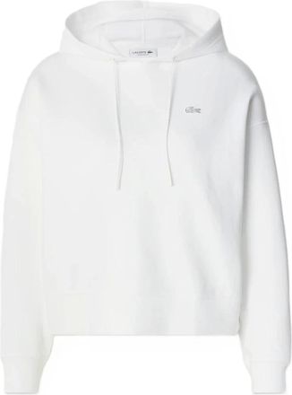 Lacoste Felpa con cappuccio regolabile oversize - - Sweatshirts & Hoodies - Donna - Bianco - 2XS