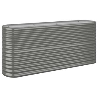 vidaXL Vidaxl - Jardinera Arriate Acero Galvanizado Gris 152x40x68 Cm