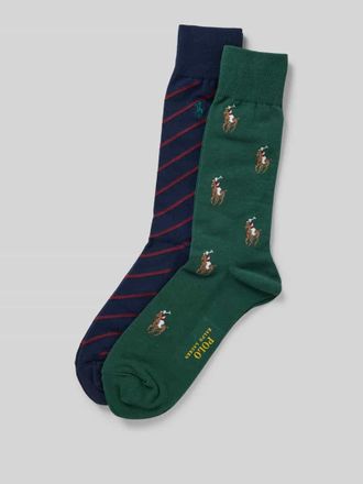 Ralph Lauren Socken mit Label-Details im 2er-Pack in Gruen, Größe 40-46