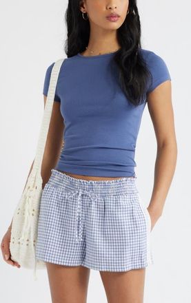 BP. Stretch Cotton Blend Baby Tee in Blue Indigo at Nordstrom, Size Xx-Small