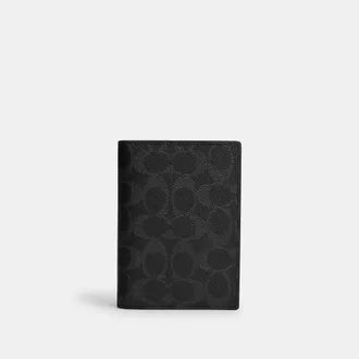 Coach Passport Card Case In Signature Canvas