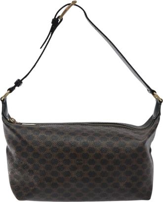 Celine Macadam Brown Canvas Shoulder Bag (Pre-Owned)