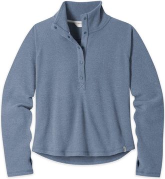 Stio | Womens Turpin Fleece Snap Pullover, Size Extra Small in Vintage Indigo Heather