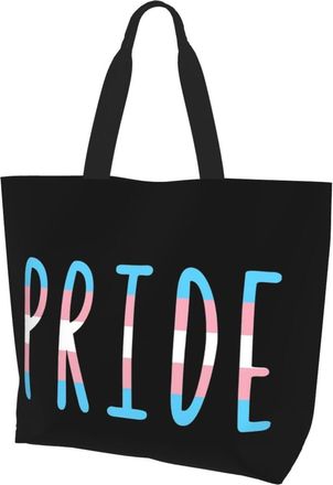 AOOEDM Transgender Pride Ladies Canvas Tote Reusable Shopping Bag