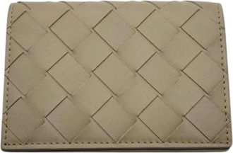 Bottega Veneta Pre-owned Business Card Case - unisex - Vintage Accessoires - Beige - ONE Size - Leer - Vintage