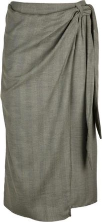Marella Rokken, Dames, Groen, 2Xs, Wol, Midiwikkelrok