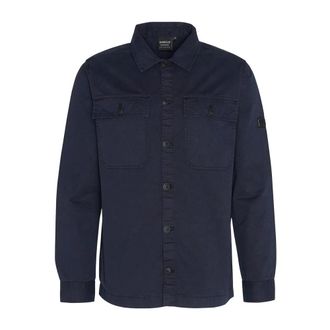 Barbour Casual Shirts, male, Blue, Size: M Arlo Mens overshirt jacket