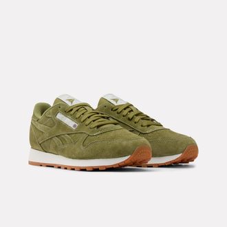 Reebok Classic Trainingsschuh REEBOK CLASSIC CLASSIC LEATHER, Gr. 36,5, gritgr&uuml;n, chalk, gum, Leder, Schuhe Trainingsschuh